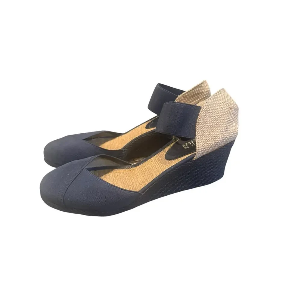 Lauren Ralph Lauren Charla Espadrille Wedge Sandal Size 9.5 Coastal Preppy Comfy